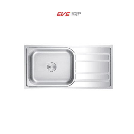 ซิงค์ล้างจานสแตนเลส 1 หลุม มีที่พัก EVE EGO 1000/500 ขนาด 100 เซนติเมตร_5